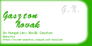 gaszton novak business card